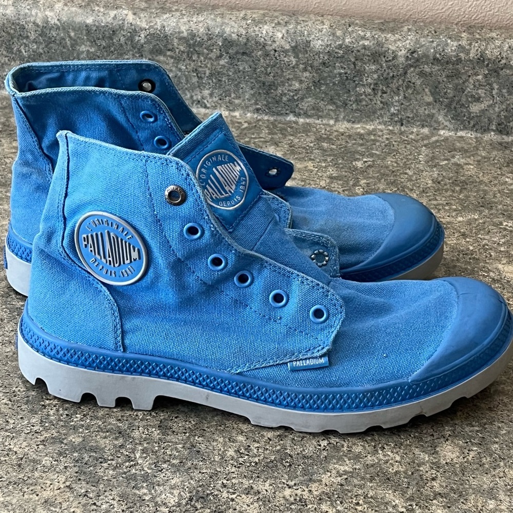 Electric Blue Palladium Shoes Men’s US size 7.5 Women’s US size 9